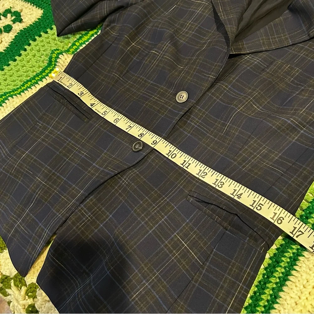 MM. Lafleur Plaid Virgin Wool Blend Business Blazer - Picture 12 of 16